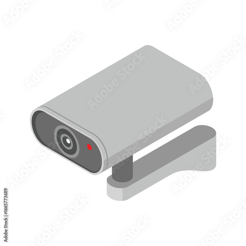 DVR and CCTV Security Cameras Isometric Icons – Surveillance Equipment Set