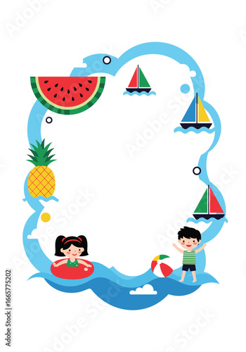 Summer fun beach holiday water activities tropical fruit beachside celebration