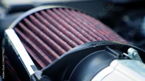 Close-Up Look at a High-Performance Air Filter for Cars