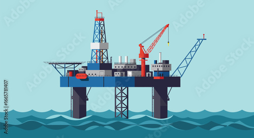 Offshore Oil Rig in the Ocean