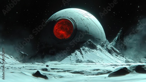 Alien Sphere on Icy Planet