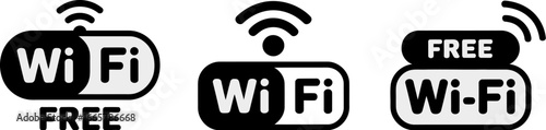 Find free wifi hotspot signal internet access point vector
