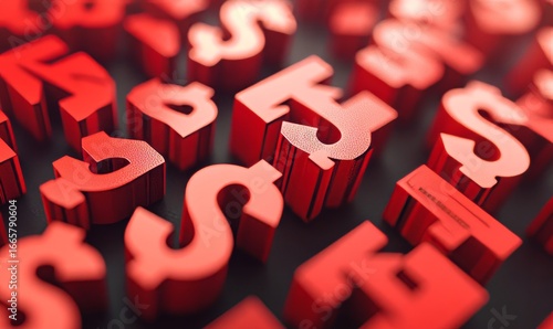 Visual representation of financial success, featuring bold dollar signs and upward-pointing arrows, symbolizing positive trends in revenue and investments, Generative AI