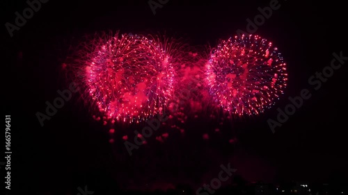 打ち上げ花火・花火大会イメージ（音声あり）
