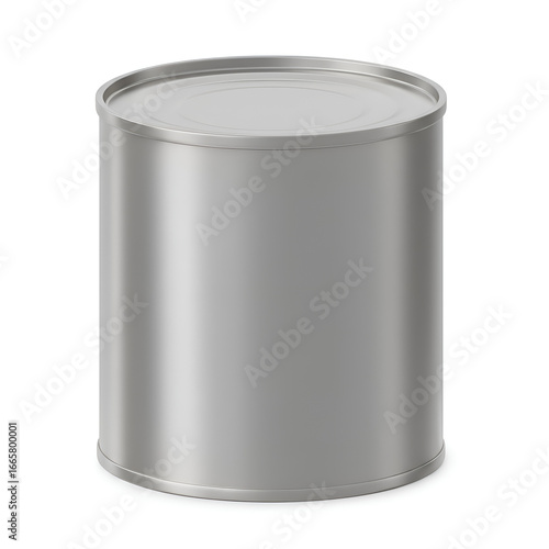 Wallpaper Mural Isolated Silver Tin Can Illustration Against White Background Photo Torontodigital.ca