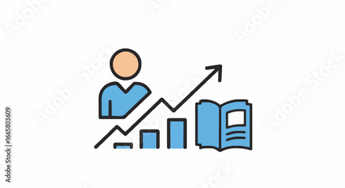 Icon vector illustration mentoring and Training