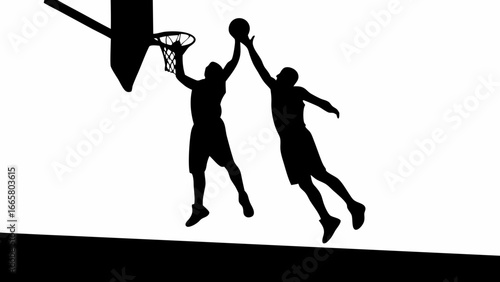 silhouettes of dancing girls