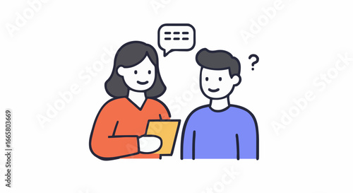 Icon vector illustration mentoring and Training