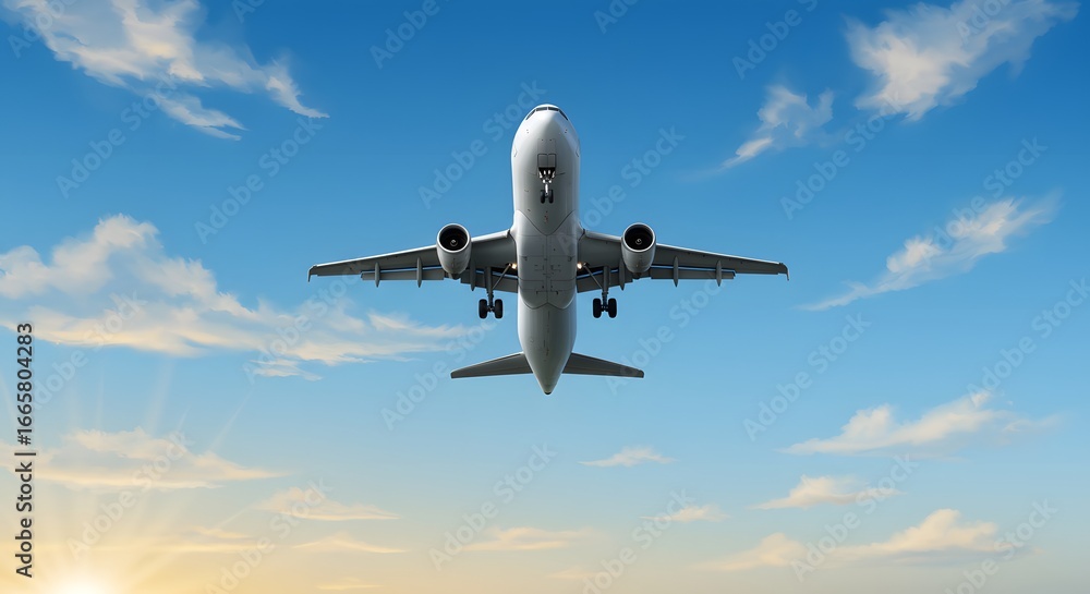 Obraz premium Modern Aircraft in the Clouds