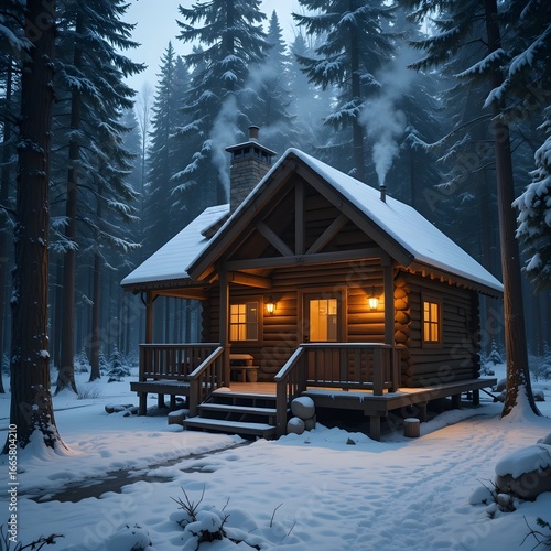 3D Model of Modern Tiny House Exterior with Wooden Facade