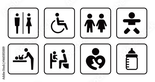 トイレのピクトグラムアイコン
