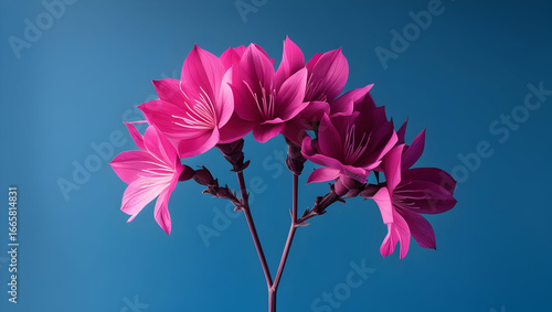 pink flower on black background