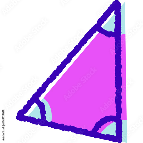 triangle shape math hand drawn illustration
