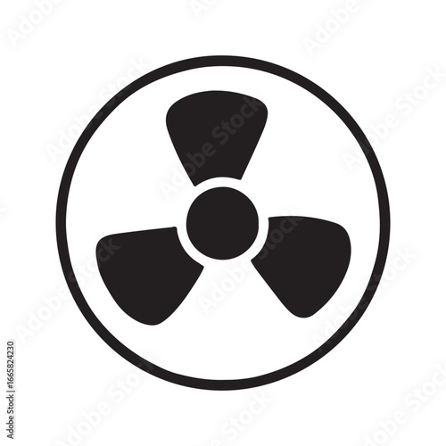 Radiation Hazard Symbol Icon Vector