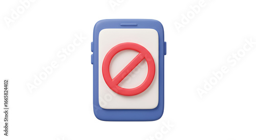 3D illustration of a smartphone with a red forbidden symbol, mobile access denied Free Download 3D illustration of a smartphone with a red forbidden symbol, mobile access denied - GFXLoad