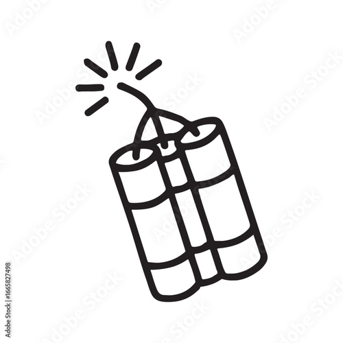 Dynamite Icon – Explosion, Bomb, and Detonation Symbol