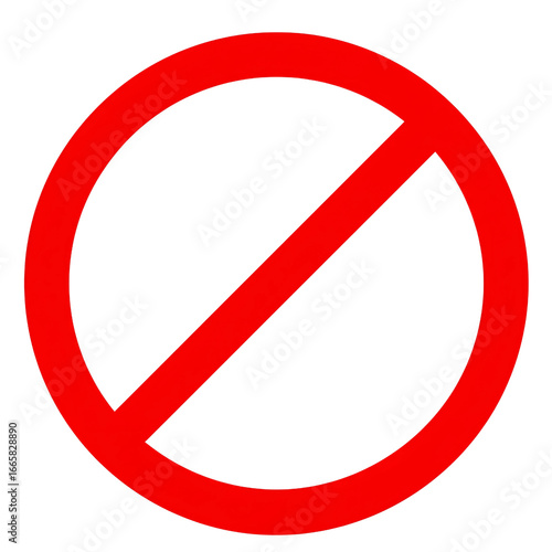 Free Download Red prohibition sign with a transparent background indicating restriction isolated on transparent background - GFXLoad