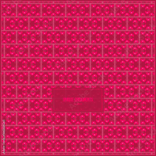 unique ornament pattern with beautiful pink gradient color style