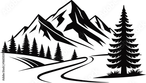  Mountain Landscape Vector - Nature's Path