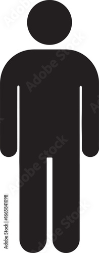 Single man stick figure icon
