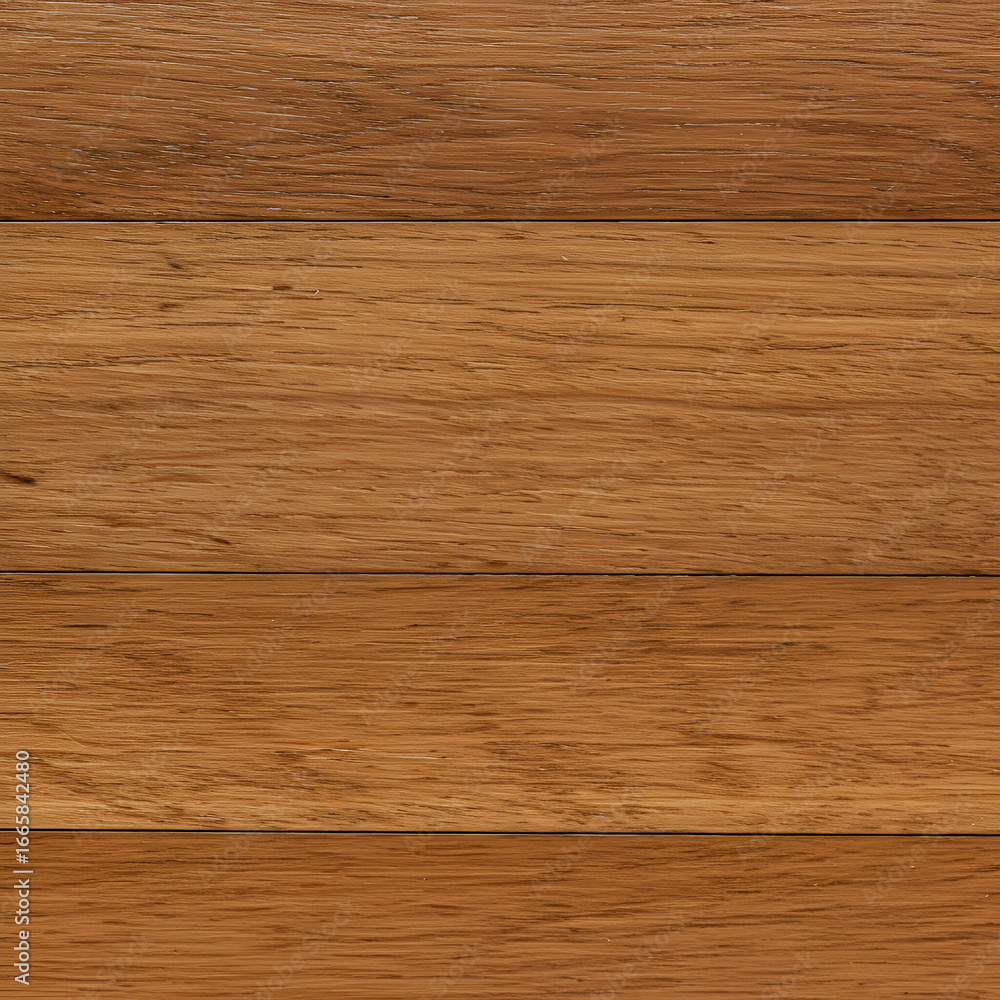 Fototapeta premium Close-up view of light brown wooden planks with visible wood grain and horizontal lines. Detailed wood grain texture for interior design inspiration.