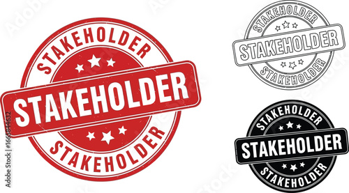 Stakeholder stamp vector graphics for business and presentations