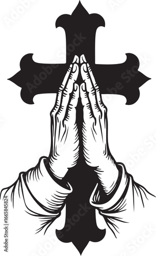 Divine Power Christian Rosary Art vector graphics