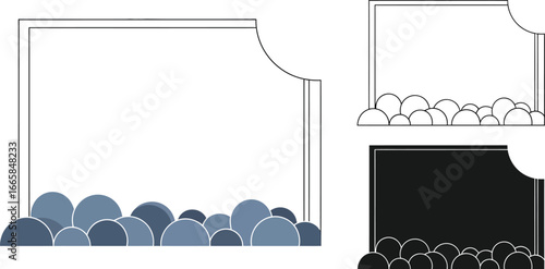 Aquarium fish tank vector illustration design template graphic