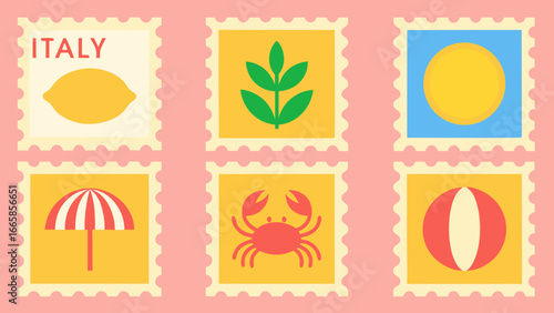 set of easter eggs with flowers