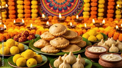 ganesh chaturthi traditional indian sweets assortment festival celebration diwali