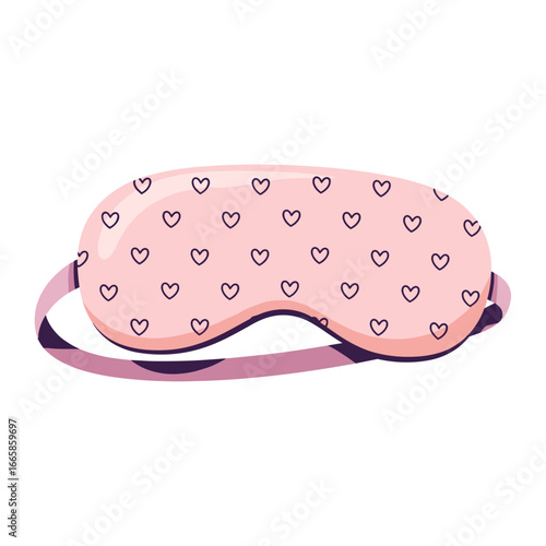 Comfortable sleep mask with heart pattern for restful nights and eye relaxation