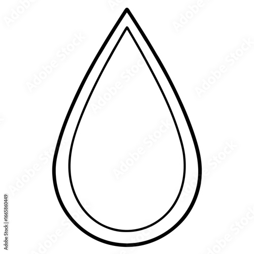  Simple water droplet line art vector illustration
