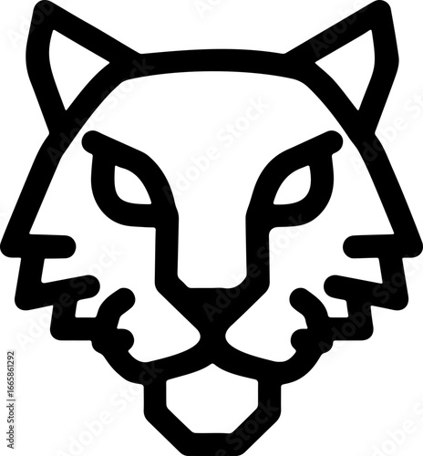 tiger head sticker transparent 