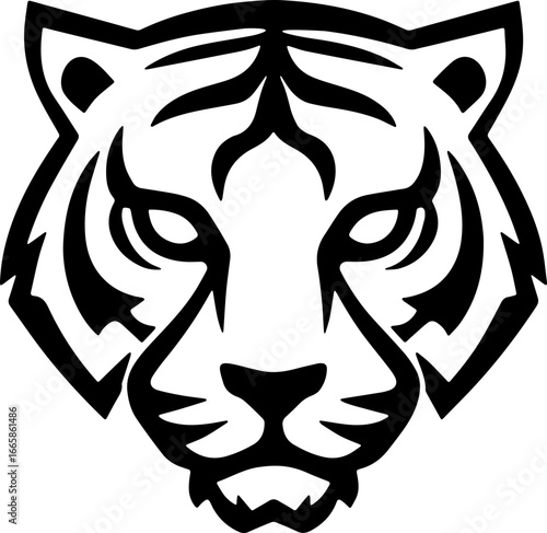 tiger head sticker transparent 