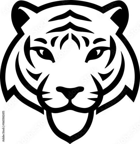 tiger head sticker transparent 