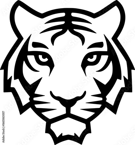 tiger head sticker transparent 