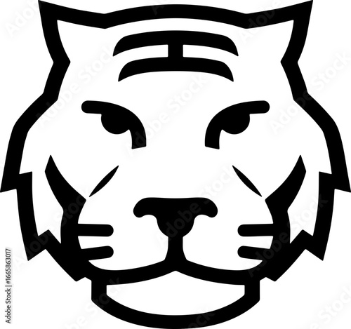 tiger head sticker transparent 