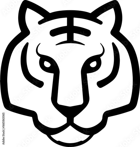 tiger head sticker transparent 