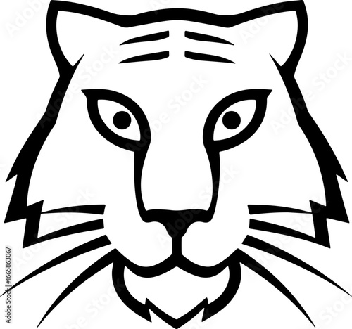 tiger head sticker transparent 