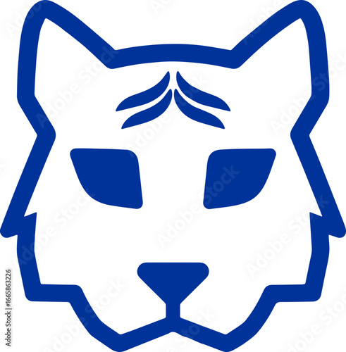 tiger head sticker transparent 
