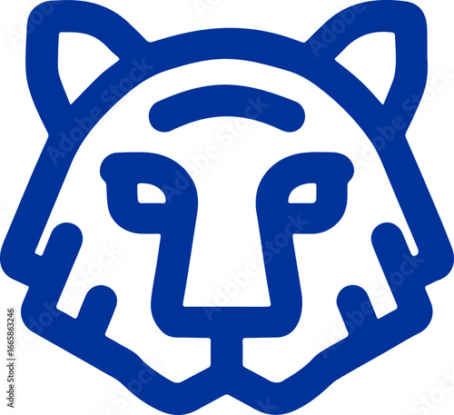 tiger head sticker transparent 