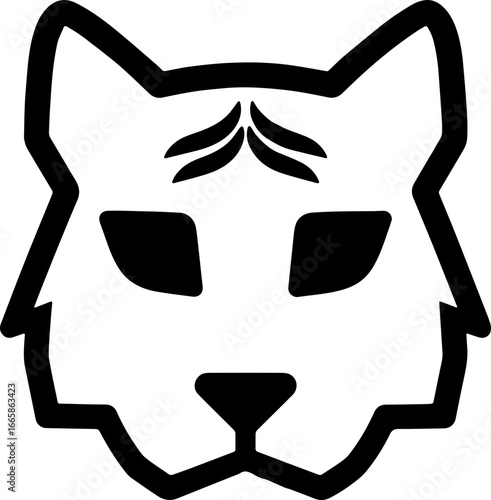 tiger head sticker transparent 