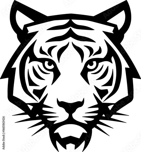 tiger head sticker transparent 