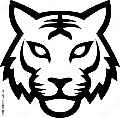 tiger head sticker transparent 