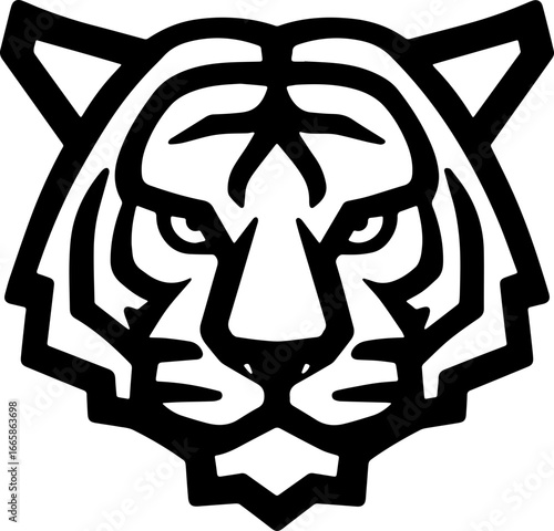 tiger head sticker transparent 