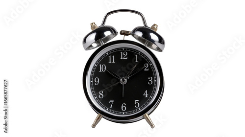 Wallpaper Mural Classic black alarm clock on white isolated background. Torontodigital.ca