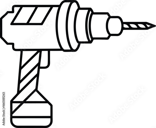 Drill Bits Equipment Outline Symbol.