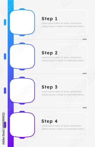 Wallpaper Mural Finance organization infographic template. Business, corporate. Data visualization with 4 steps. Empty process vector design. Editable blank options info graphics. Lexend font used Torontodigital.ca