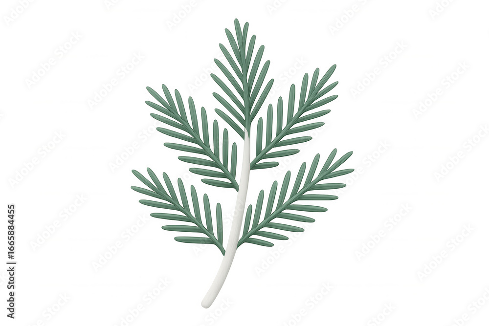 Obraz premium Vibrant green leaf featuring a striking white stem against a transparent background, ideal for enhancing nature-themed designs and artwork