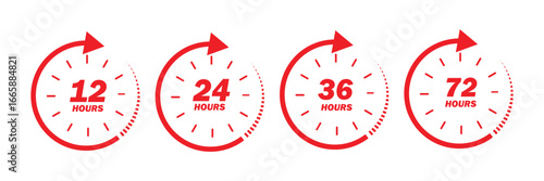 48, deo, logo, week, hour, 12, 24, 72, symbol, arrow, sign, discount, offer, number, shipping, deodorant, day, remain, work, hrs, clock, effect, circle, template, deal, shop, icon, isolated, supermark
